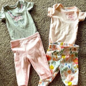 3m Just One You Carter’s girls onesie & pants set